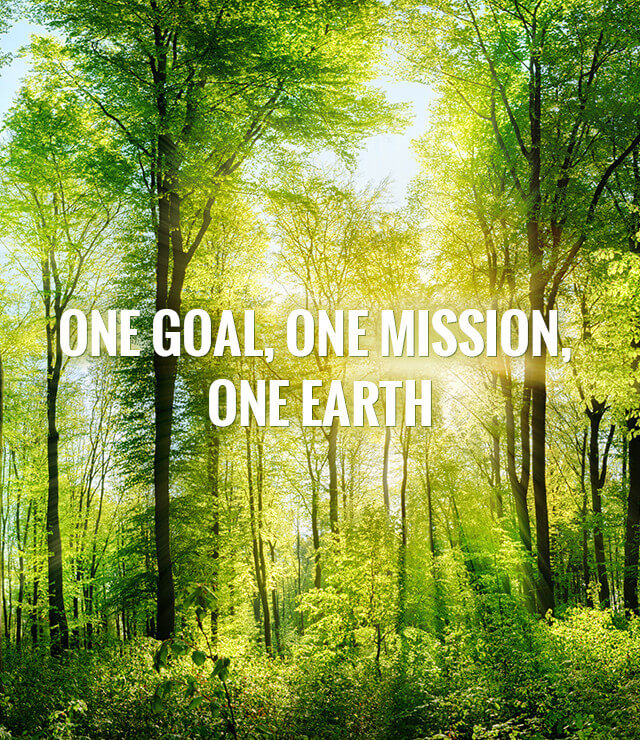 ONE GOAL, ONE MISSION,  ONE EARTH